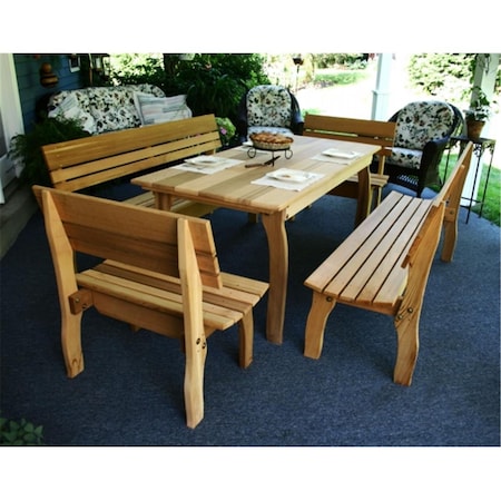 Betterbeds 94 in. L x 32 in. W Cedar Chickadee Dining Set BE983291